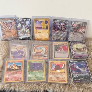 Value $85 Pokemon bundle of 13 cards including 3 first edition cards and holo